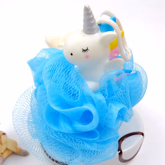 Éponge de bain Pouf Loofahs, brosse en maille exfoliante, jouets animaux, boule de douche, SPA, boule à récurer, meilleur cadeau de noël pour enfants
